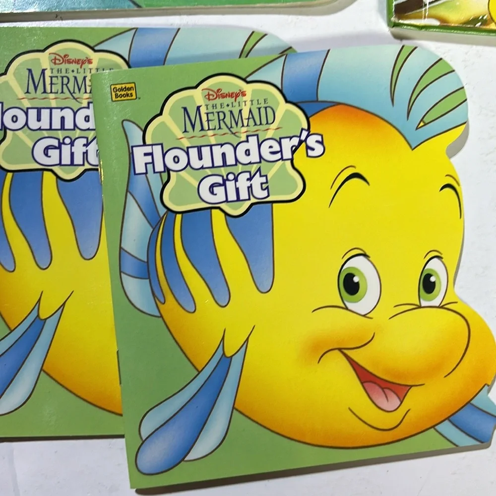 THE LITTLE MERMAID BOOK COLLECTION VINTAGE 90s Disney Flounders Gift